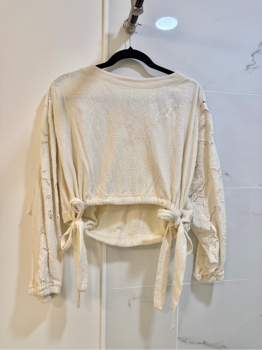 Free People Cream Field Of Dreams Pullover